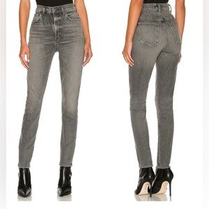 Agolde Gray High-Waisted Skinny Jeans in size 24